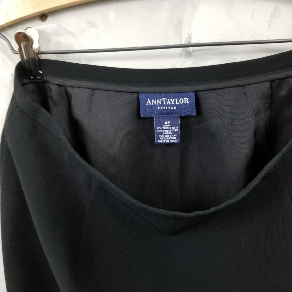 ANN TAYLOR  Layered Black Pencil Skirt - Picture 6 of 6